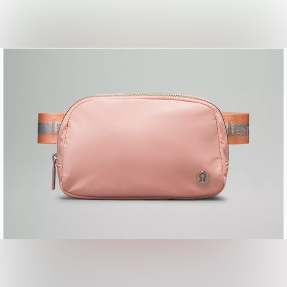 lululemon athletica Handbags - Lululemon Everywhere Belt Bag 1L Pink Mist White Opal Silver Logo NWT Crossbody